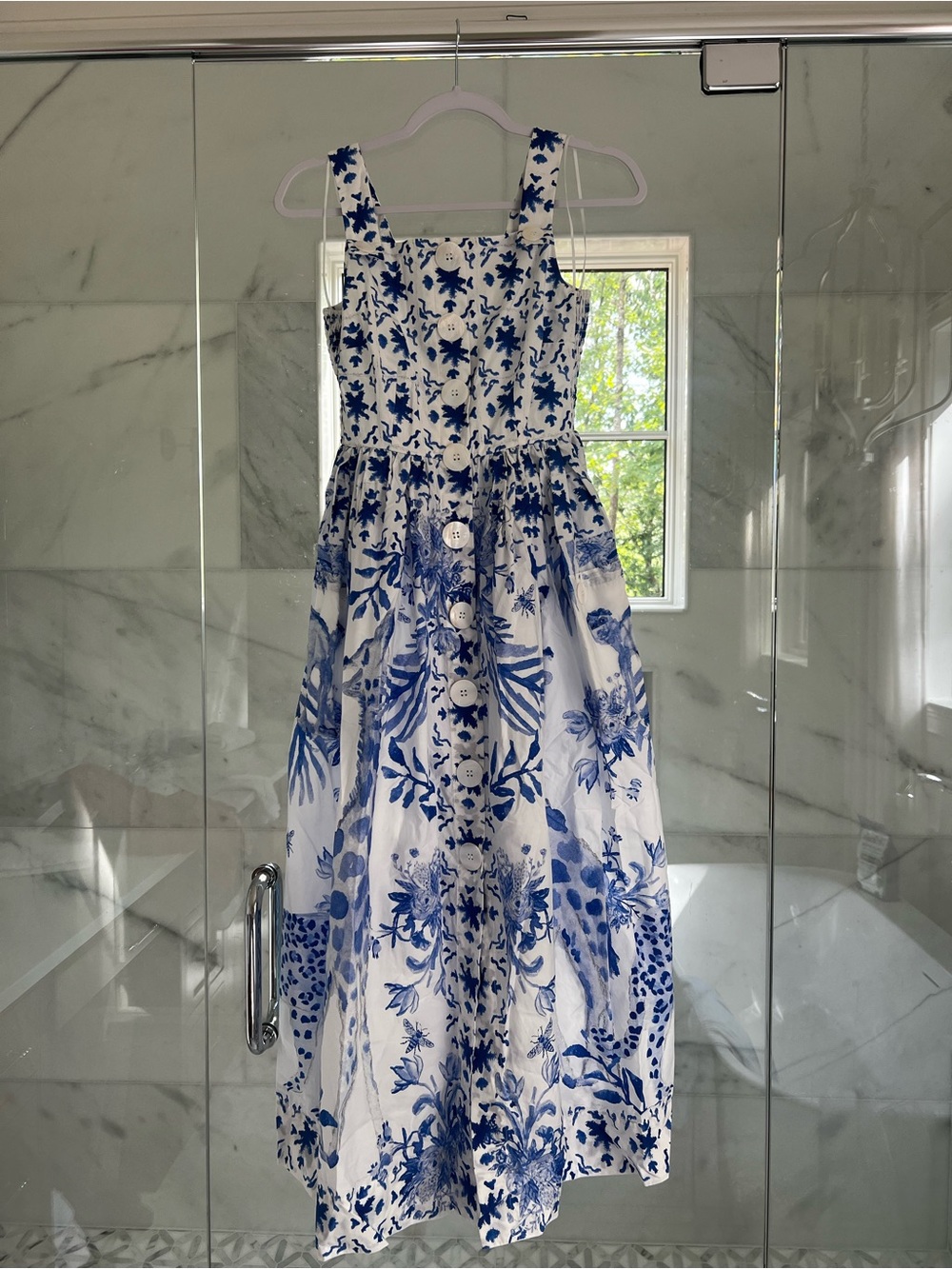 Tuckernuck Blue and White Floral Maxi Dress